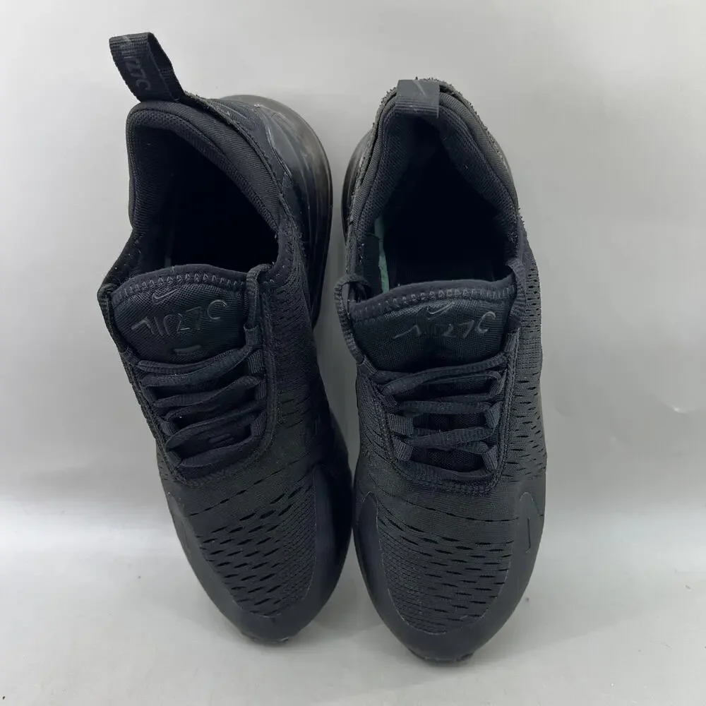 Nike Air Max 270 Running Shoes Women Size 8 Black Mesh Comfort Low Top Sneakers